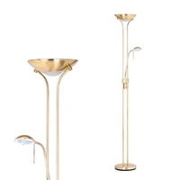 Mother and Child Floor Lamp,  Satin Brass
