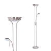 Mother and Child Floor Lamp,  Satin Nickel