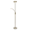 Mother and Child LED Floor Lamp,  Antique Brass