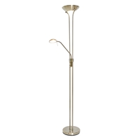 Mother and Child LED Floor Lamp,  Antique Brass
