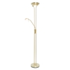 Mother and Child LED Floor Lamp,  Satin Brass