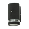 Murray Outdoor Cylinder Wall Light with Photocell,  Black