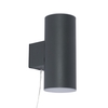 Namid LED Outdoor Solar Up and Down Wall Light,  Anthracite