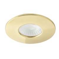 Nate Fixed Fire Rated LED IP65 Downlight,  Satin Brass