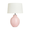 Nena Embossed Ceramic Table Lamp,  Pink