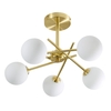 Nera Cross Arm Bathroom Semi Flush Ceiling Light,  Satin Brass