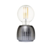 Oak Embossed Base Table Lamp,  Satin Chrome