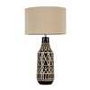 Odin Tribal Ceramic Table Lamp,  Black