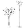 Othello Floor Lamp with Smoke Glass,  Chrome