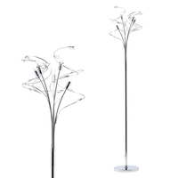 Othello Floor with Clear Glass,  Chrome
