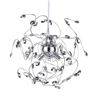 Othello Pendant,  with Smoke Glass,  Chrome