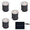 Otis RGB LED Outdoor Solar Recessed Deck Light Kit,  Black