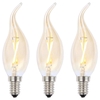 Pack of 2W LED SES E14 Vintage Filament Candle Bulbs,  Tinted
