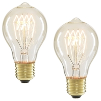Pack of 40W ES E27 Vintage Filament Bulbs,  Clear