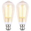 Pack of 6W LED BC B22 Vintage Filament Teardrop Bulbs Tinted