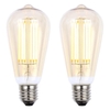 Pack of 6W LED ES E27 Vintage Filament Teardrop Bulbs,  Tinted