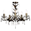 Paisley Flush Chandelier,  Antique Brass