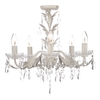 Paisley Flush Chandelier,  Cream and Gold