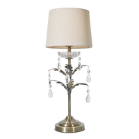 Paisley Table Lamp,  Antique Brass