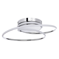Pei Rings LED Flush Ceiling Light,  Chrome