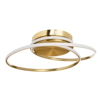 Pei Rings LED Flush Ceiling Light,  Satin Brass