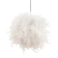 Plume Feather Ball 40cm Ceiling Pendant,  Brass