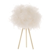 Plume Feather Tripod Table Lamp,  Brass