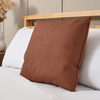 PU Weave Design Cushion,  Terracotta