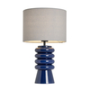 Rahya Ribbed Glass Table Lamp,  Blue