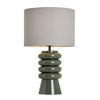 Rahya Ribbed Glass Table Lamp,  Green