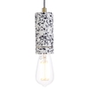 Razzo Terrazzo Drop Cap Pendant,  Black and White