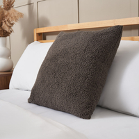 Really Soft Teddy Bear Fleece Cushion,  Grey