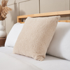 Really Soft Teddy Bear Fleece Cushion,  Natural