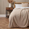 Really Soft Teddy Bear Fleece Throw,  Natural