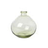 Recycled Round Glass Vase,  Green Tint