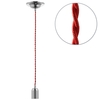 Red Twisted Cable Kit,  Polished Nickel