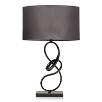 Rennes Metal Twist Table Lamp,  Black