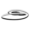 Renzo Colour Changing LED Flush Ceiling Light,  Satin Black
