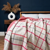 Roma Loose Fringe Throw,  Red