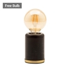 Romano Marble E27 Vessel Table Lamp with 80mm Bulb,  Black