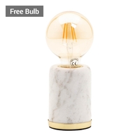 Romano Marble E27 Vessel Table Lamp with 80mm Bulb,  Brass