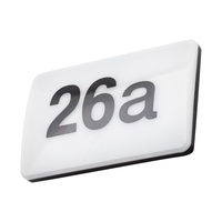 Rouen LED Outdoor Door Light with Numbers and Sensor,  Black and White