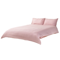Sateen Pink Stripe Bedding Set
