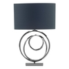 Saturn Swirl Base Table Lamp with Dark Grey Shade,  Black Nickel
