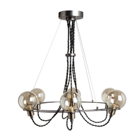 Soho Semi Flush Ceiling Light,  Satin Nickel