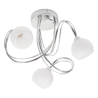 Soni Small Flush Ceiling Light,  Chrome