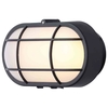 Stanley Vasman Outdoor Oval LED Bulkhead Wall or Ceiling Light,  Black