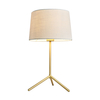 Stassy Tripod Feet Table Lamp with Light Grey Shade,  Satin Brass