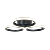 Sula LED Rings Bathroom Flush Ceiling Light,  Black