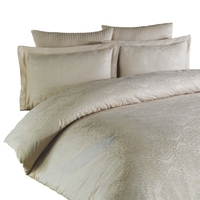 Super King Sateen Jacquard Bedding Set,  Natural